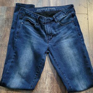 Articles of Society Mid Rise Dark Denim Wash Skinny Jeans